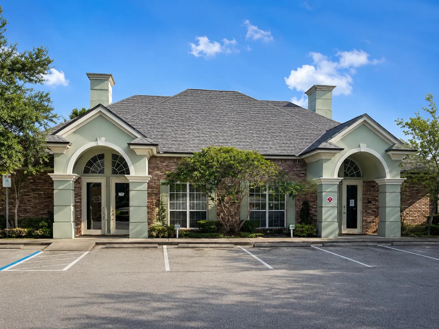 The arched entrances of our Suntree office on Bedford Drive